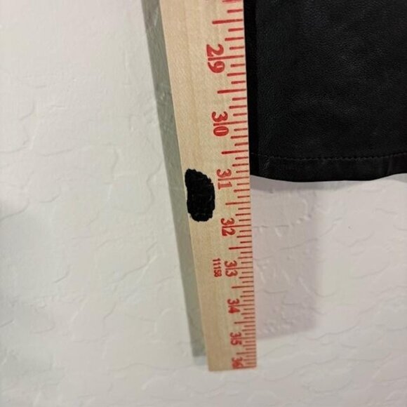 Rag & Bone Pants Womens 0 Black Lamb Leather Belted Ankle Slit Slim Fit - Picture 8 of 8